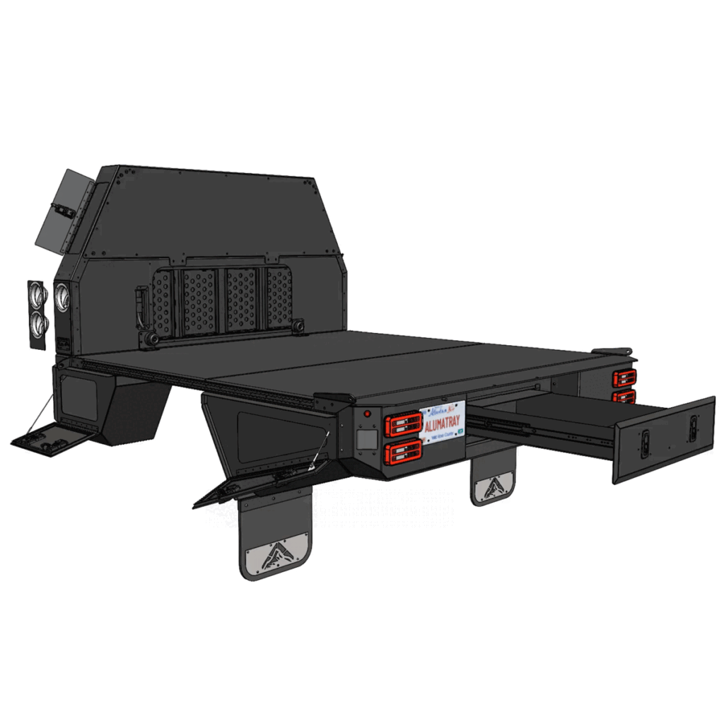 Aluma Tray 6.75’ engineering drawing with dimensions and specifications