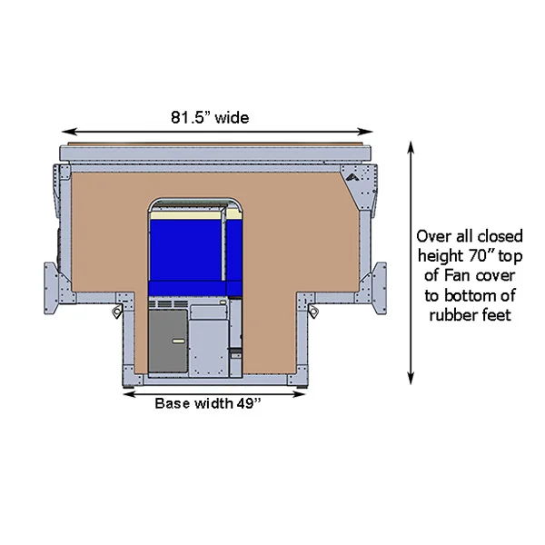 Back Country 6.85 exterior showing the powder-coated aluminum extrusions and composite panel construction